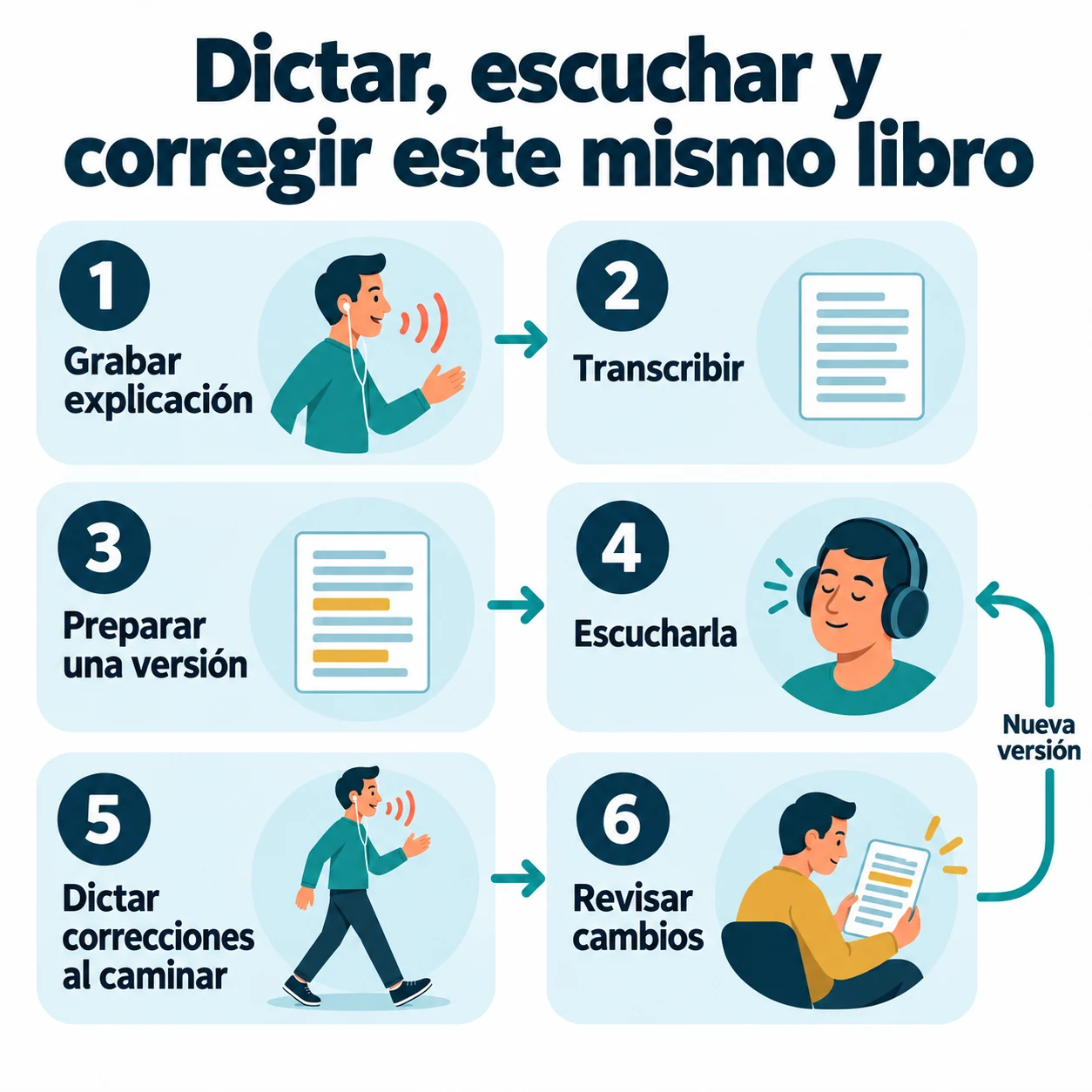 Figura 1.2. De la idea hablada a una versión que puedo revisar y compartir